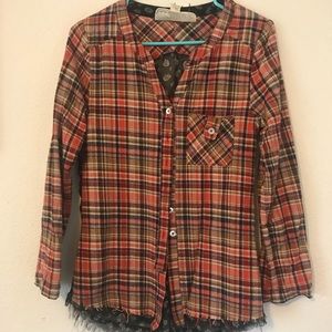 Anthropologie Nick and Mo flannel button down top